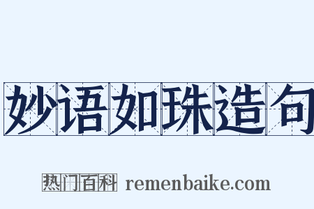 妙语如珠造句是什么意思的图片